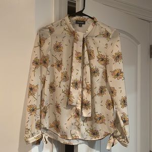 ModCloth Floral Tie Top